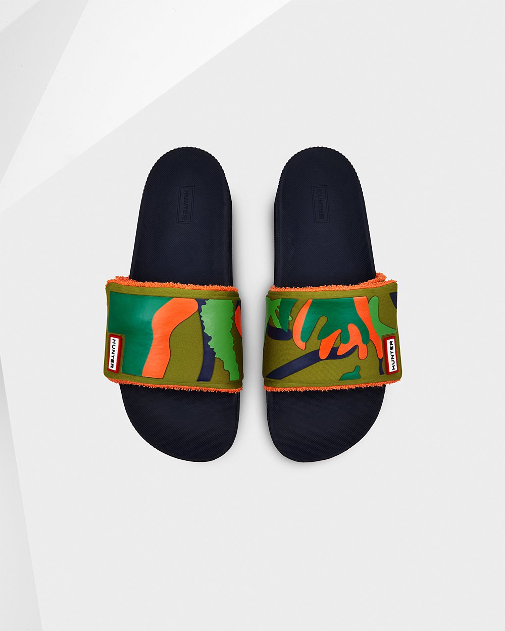 Chinelos Hunter Homem Verdes - Original Rockpool Camo Print Adjustable - 47ROVMCDX